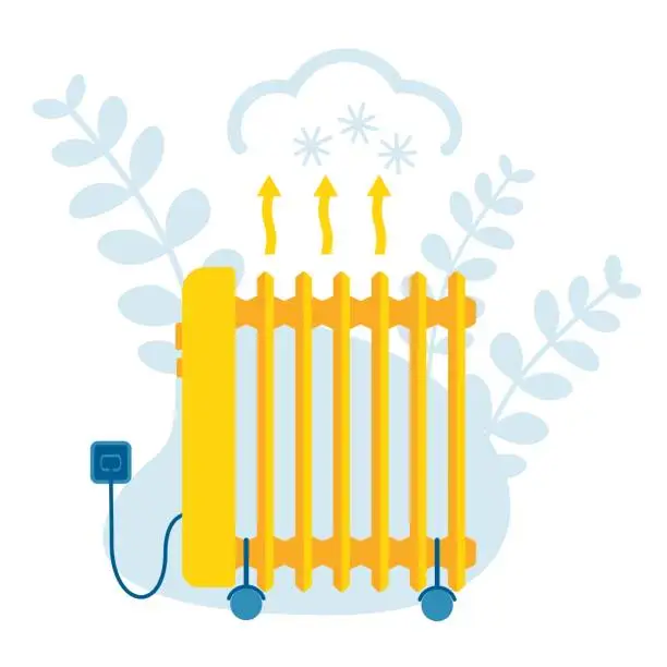 Vector illustration of Home heater radiator