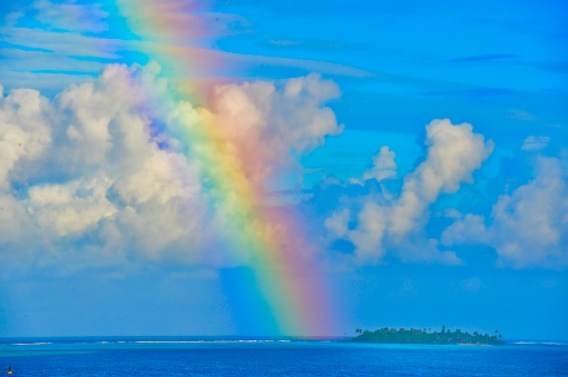 Rainbow over the South Pacific Ocean