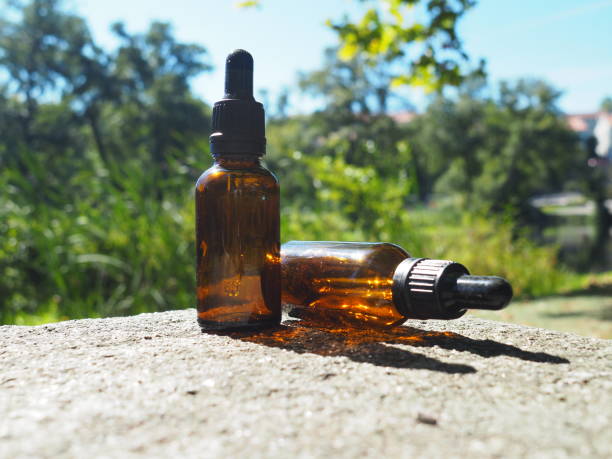 istock amber glass bottles with dropper 1444992812