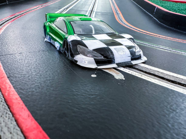 istock Slot car model racing 1444993811