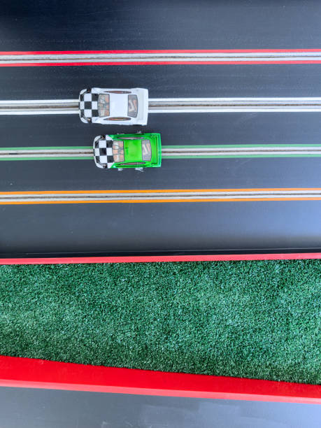 istock Slot car model racing 1444993843
