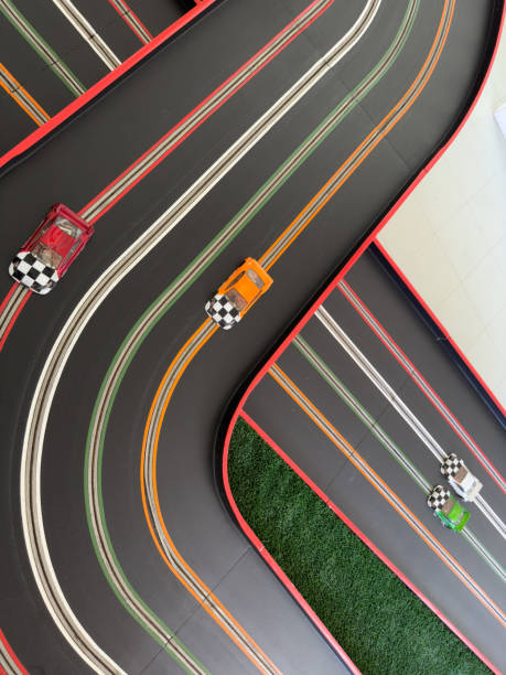 istock Slot car model racing 1444993845