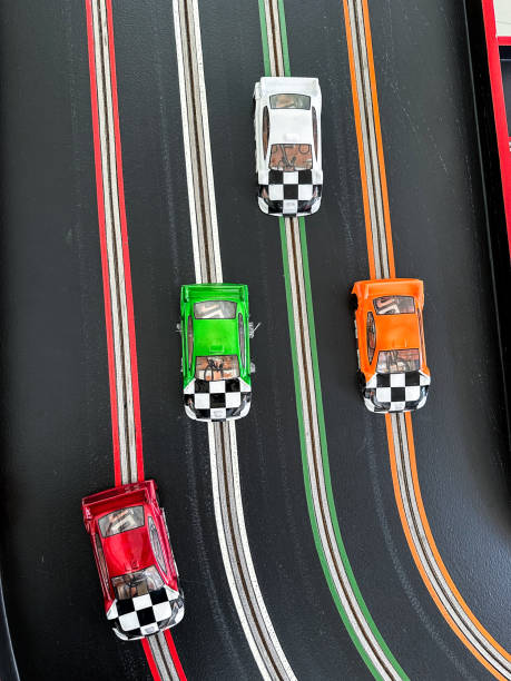istock Slot car model racing 1444993854