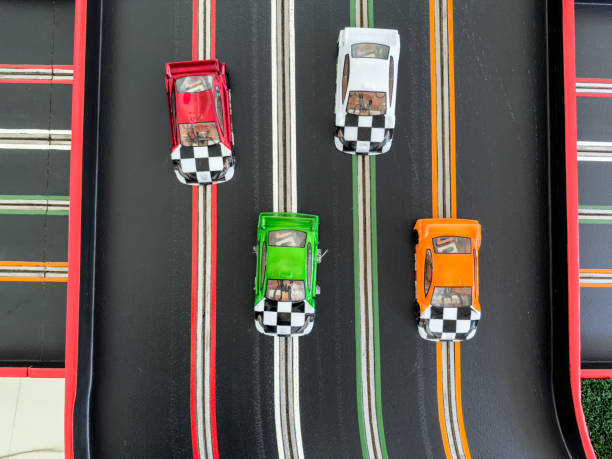 istock Slot car model racing 1444993858