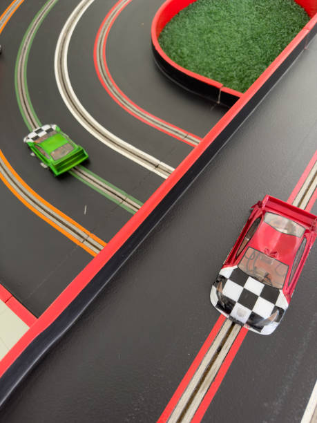 istock Slot car model racing 1444993899