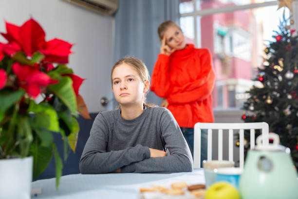 istock Quarrel between mom and daughter during christmas 1444994298