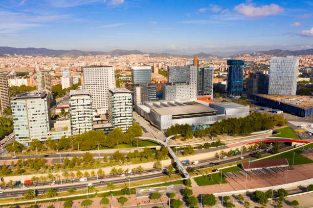 istock Aerial view of Diagonal Mar district, Barcelona 1444995298