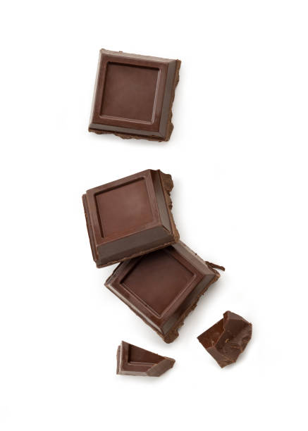istock Dark chocolate block, bar of chocolate 1444997183