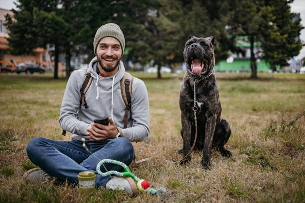 istock Day in the park with dogs 1444998257