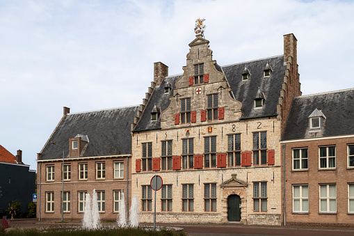 Middelburg, Netherlands, September 26, 2021; St. Jorisdoelen building in the Dutch city of Middelburg in Zeeland.