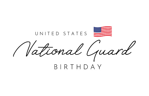 United States National Guard Birthday card, poster, background. Vector illustration. EPS10