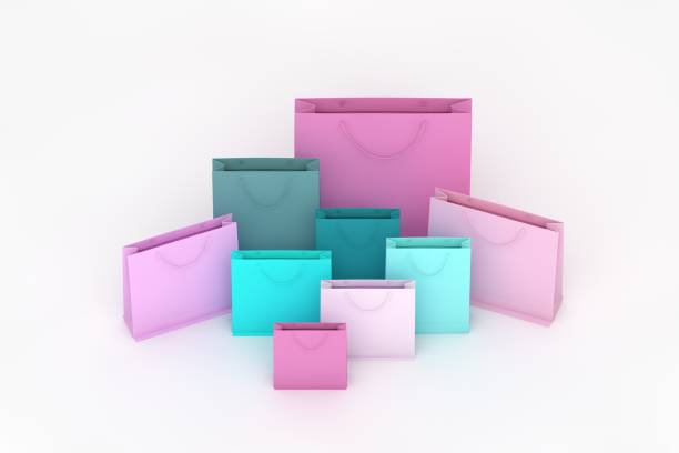 Colored shopping bags