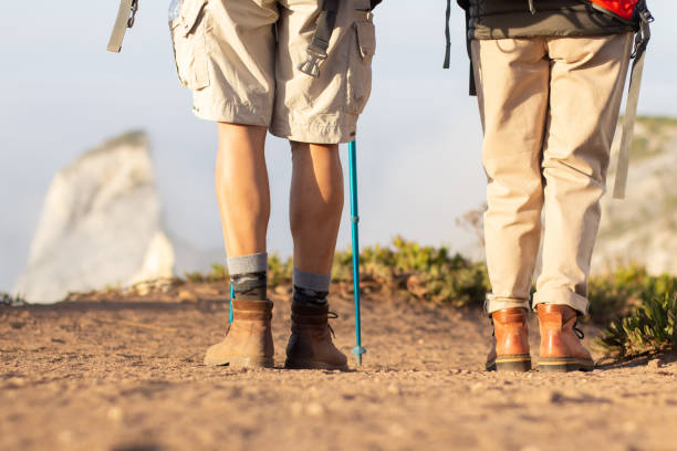 istock Close-up of hikers at mountain 1445009935