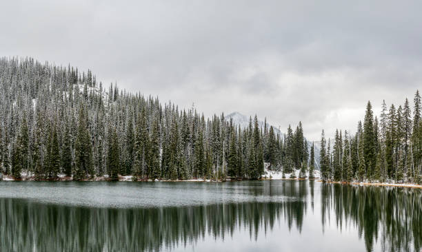 istock A lake with a winter scene in British Colombia 1445012403