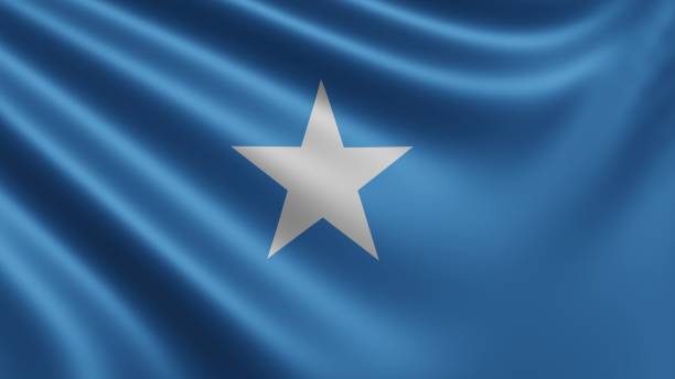Render of the Somalia flag flutters in the wind close-up, the national flag of Somalia flutters in 4k resolution, close-up, colors: RGB. Render of the Somalia flag flutters in the wind close-up, the national flag of Somalia flutters in 4k resolution, close-up, colors: RGB. High quality 3d illustration somali ostrich stock pictures, royalty-free photos & images