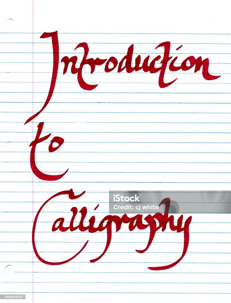 Introduction In Calligraphy Introduction To Calligraphy Stock Illustration - Download Image Now ...