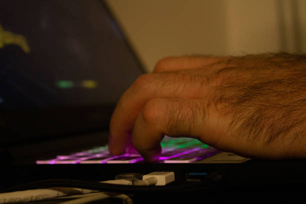 istock Man is gaming on a gaming laptop 1445022596
