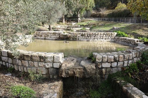 Pools in blue valley park (emek hatchelet) at the northern approach to Tzfat