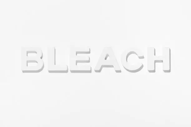 Bleach - Single word on white background