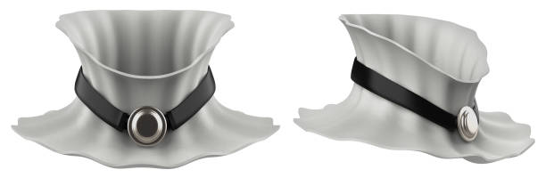 isolierte 3d-render-illustration von weißem jabot mit halskette. - jabot stock-fotos und bilder