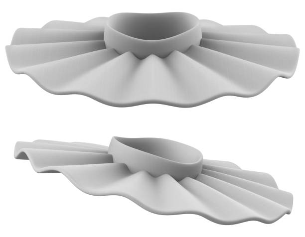 istock Isolated 3d render illustration of white colored jabot. 1445030679