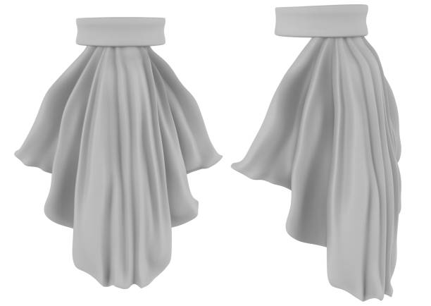 istock Isolated 3d render illustration of white colored jabot. 1445030696