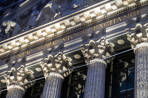 New York City, NY - November 22 2022: Front of New York Stock Exchange