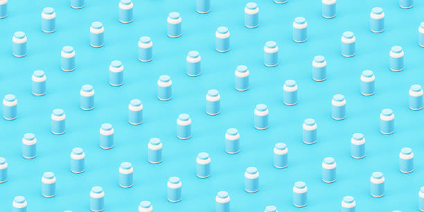 istock Seamless background with protein powder jars 1445035677