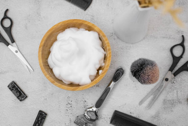 istock A set of items for shaving your beard. 1445036598