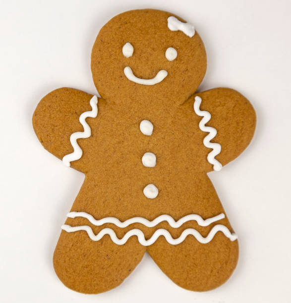 istock Gingerbread man on a white background. Close up. 1445041461
