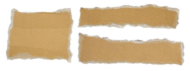 istock Brown Cardboard paper piece isolated on white background 1445044543