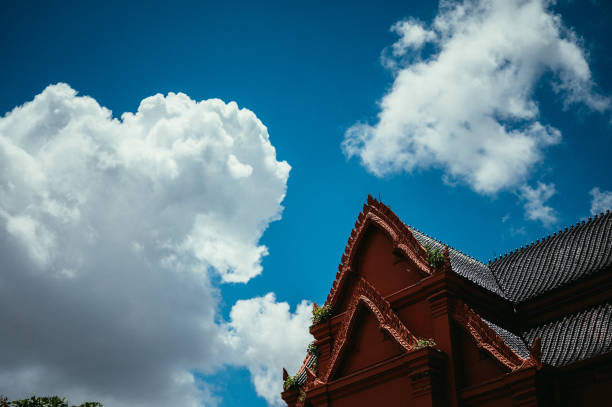 The roof of one of the temples located in the Grand Palace in the historic center of Bangkok.