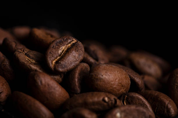 Roasting Coffee Beans Background stock photo