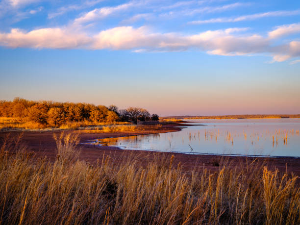 Scenic view of a lake pre sunset