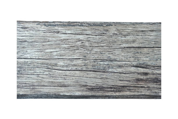 Old Grunge Wooden Sign Isolated on White Background.