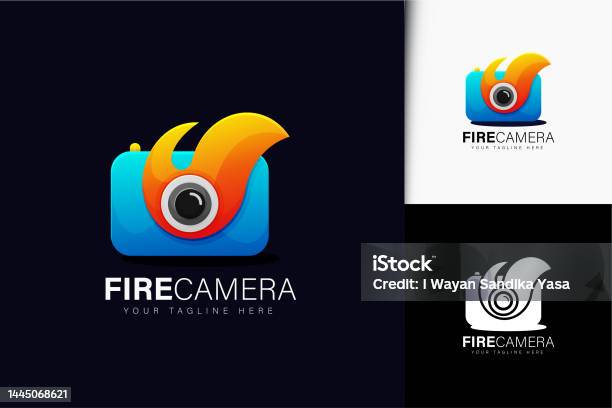 Fire Camera Pfp Fire Camera Design With Gradient Vector Illustration Stock Illustration ...