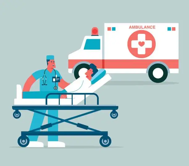Vector illustration of Emergency medical services