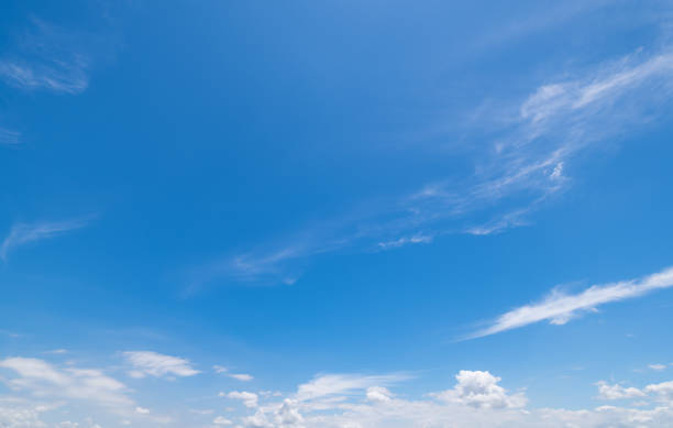 istock Panoramic view of clear blue sky and clouds, clouds with background. 1445073799