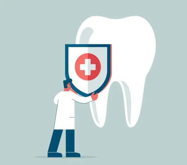 Vector illustration of Dental Care - protection