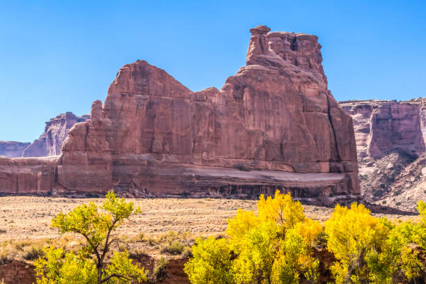 istock Autumn Tower Babel Rock Formation Arches National Park Moab Utah 1445080438