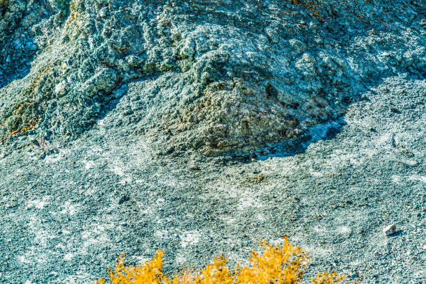 The Mono–Inyo Craters are a volcanic chain of craters, domes and lava flows in Mono County, Eastern California. Angle of repose with rhyolite rock and obsidian. Mono Basin, California.