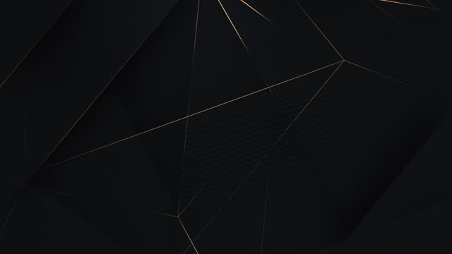 4k Black luxury background with golden diagonal stripes.