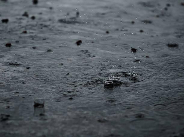 istock Rain water drop falling to the floor in heavy rain day 1445090284