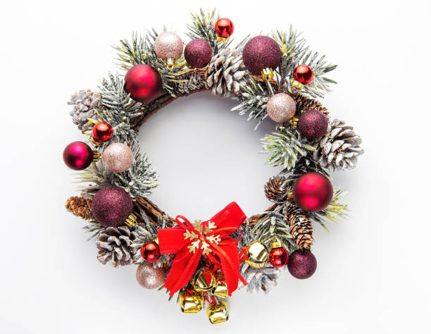 istock Decorative festive Christmas wreath 1445098957