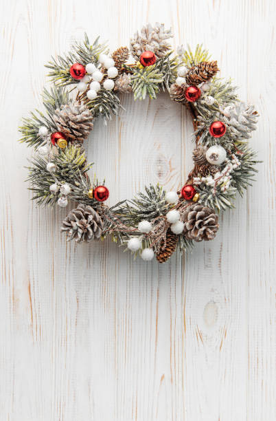 istock Decorative festive Christmas wreath 1445098979