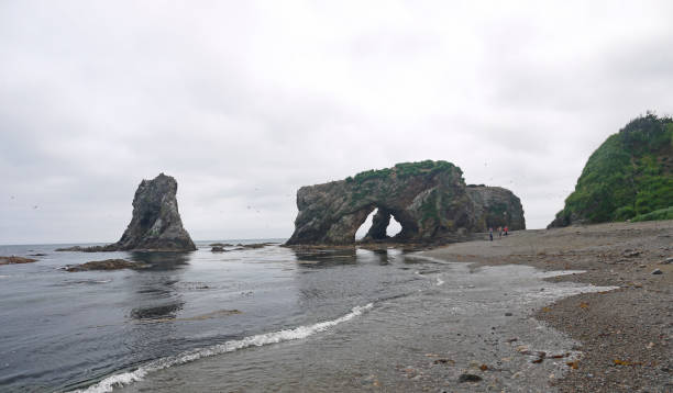 istock Natural stone arch on the sea shore 1445101356