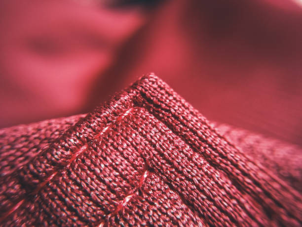 istock Close-up of red texture fabric cloth textile background 1445103144