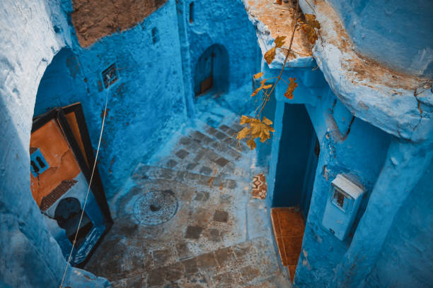 istock Chefchaouen traditional blue wall houses 1445106401