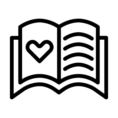 Guest Book Thick Line Icon
