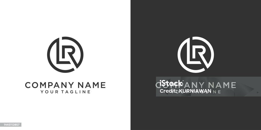 Rl Initial Design Lr Or Rl Initial Letter Logo Design Vector Stock Illustration ...